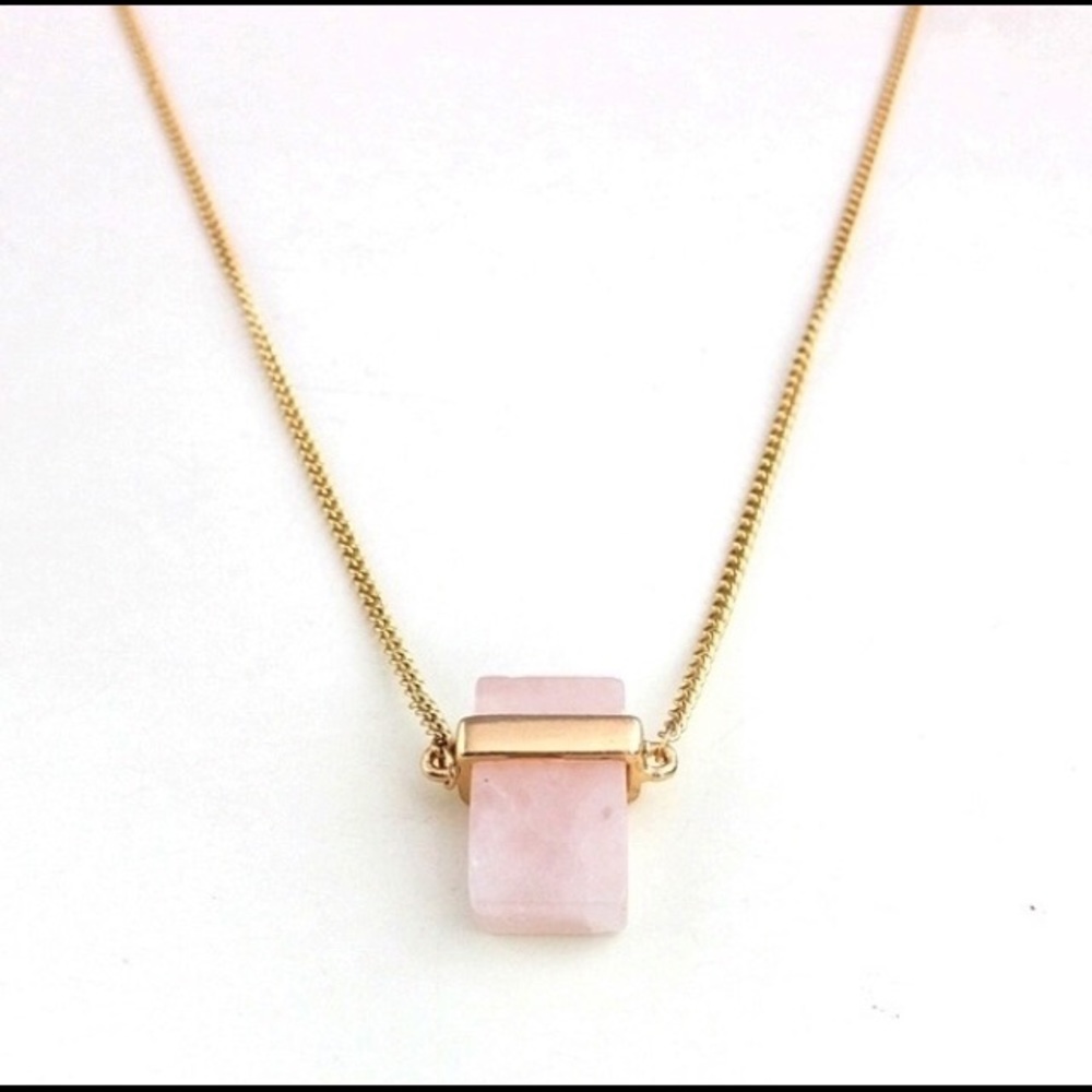 Rose Quartz Crystal Necklace